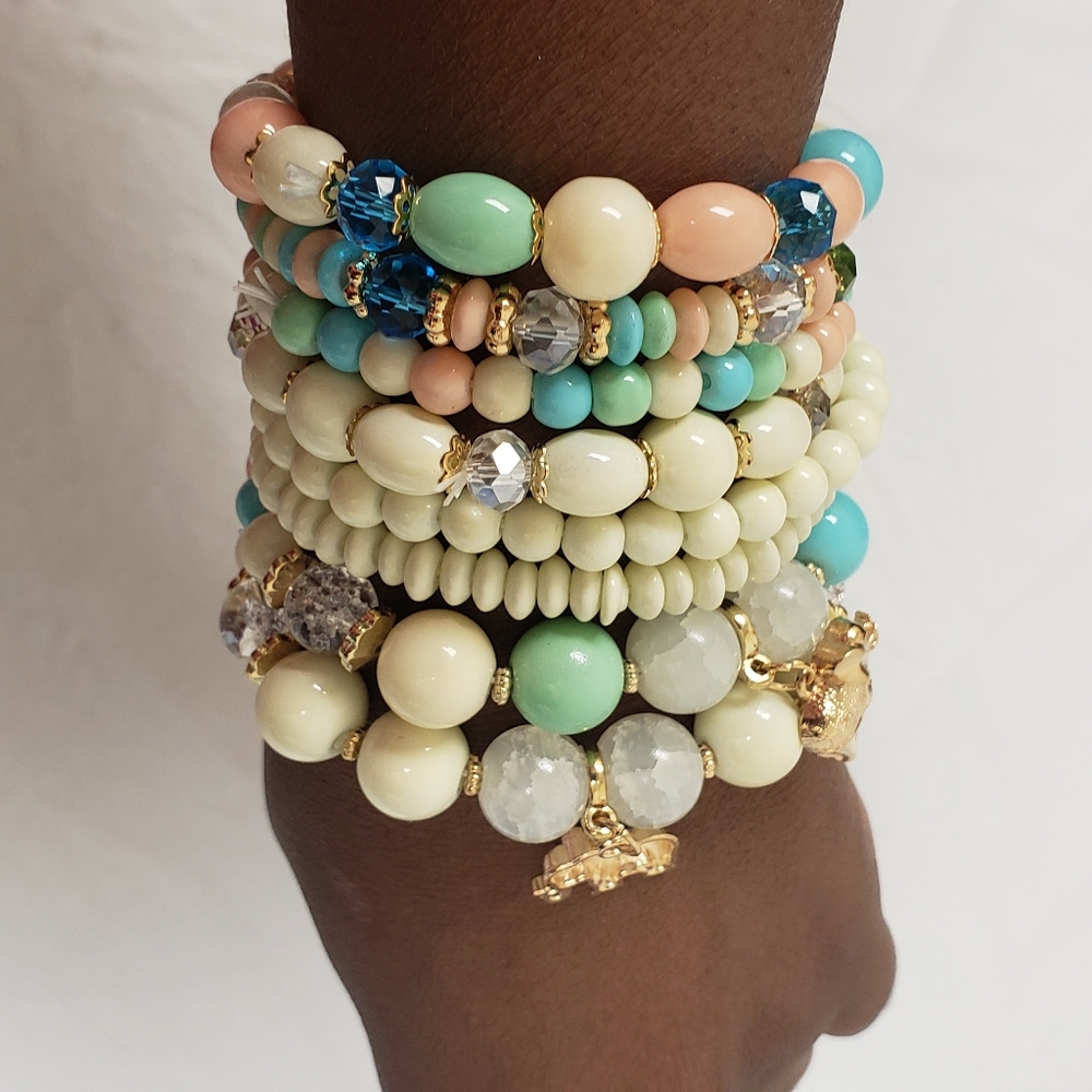 Bohemian stack bracelets - Picture 3 of 4